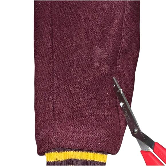 Vintage Varsity Wool hooded Delong coat sz 38. Southeast Pirate "Jennifer" Gold - Picture 11 of 11